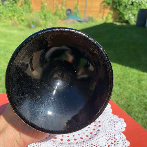 Vintage black glass apothecary jar - Picture 4 of 11